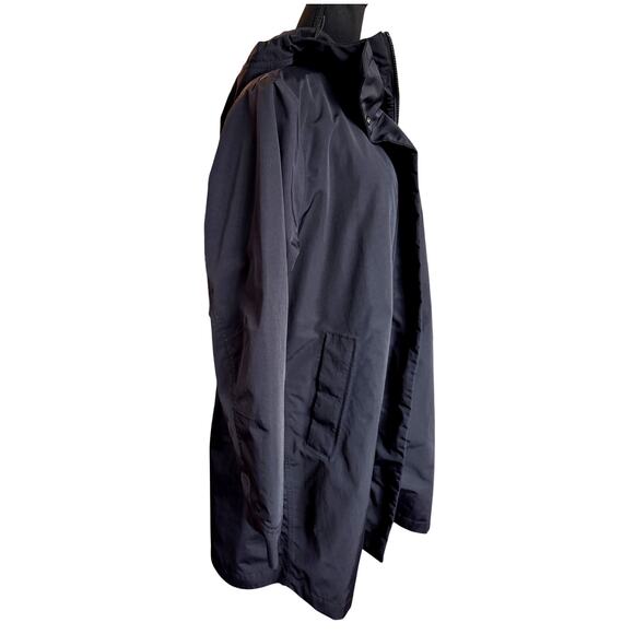 Athleta Rainout Sz XLT Black Rain Jacket Pockets Zip Hood Drawstring Tall | EUC - Picture 4 of 8